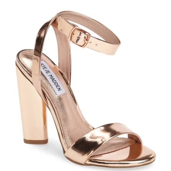 Steve Madden Shoes - Gently used Steve Madden Treasure rose gold block heel sandals